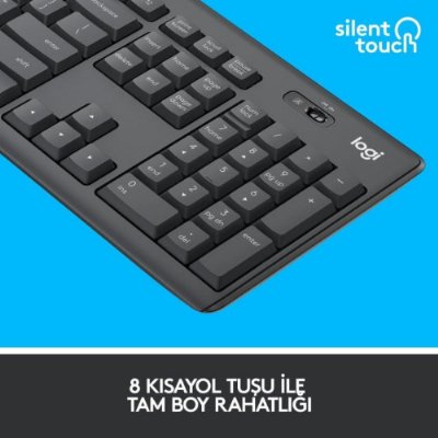 Logitech MK295 Kablosuz Sessiz Klavye Mouse Seti