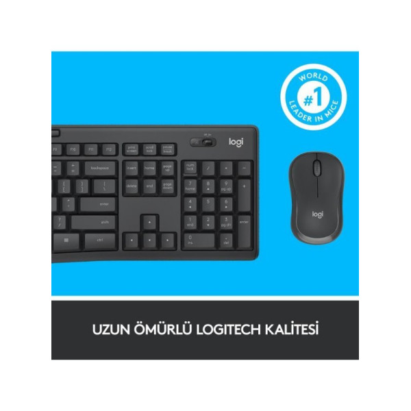 Logitech MK295 Silent Kablosuz Klavye Mouse Seti - Teşhir