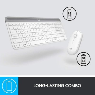 Logitech MK470 Beyaz Kablosuz Klavye Mouse Seti - Teşhir