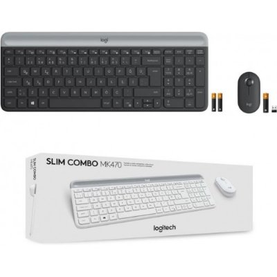 Logitech MK470 Siyah Kablosuz Klavye Mouse Seti Outlet