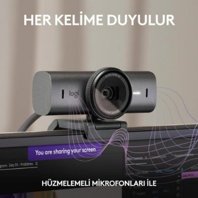 Logitech MX Brio Grafit 4K Ultra HD Mikrofonlu Webcam
