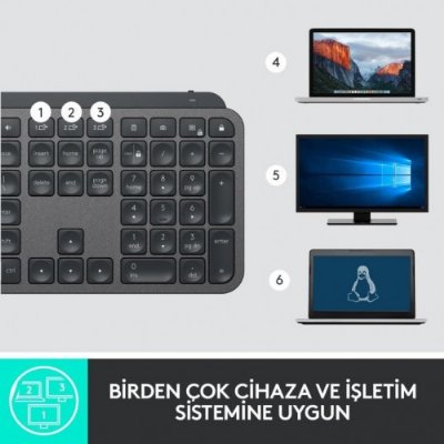 Logitech MX Keys 920-010087 Bluetooth ve Wireless Kablosuz Klavye Outlet