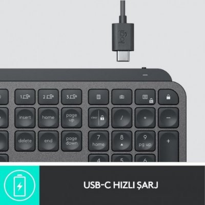 Logitech MX Keys 920-010087 Bluetooth ve Wireless Kablosuz Klavye Outlet