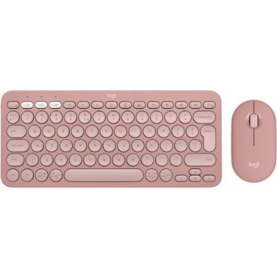 Logitech Pebble 2 Combo Pembe Kablosuz Klavye Mouse Seti - Outlet