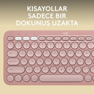 Logitech Pebble Keys 2 K380S 920-011861 Pembe Kablosuz Klavye - Teşhir