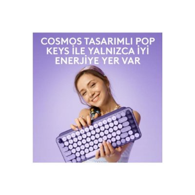 Logitech POP Keys 920-011527 Krem Mor TKL Kablosuz Mekanik Klavye Outlet