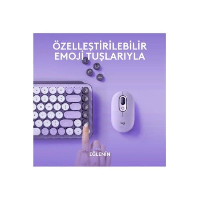 Logitech POP Keys 920-011527 Krem Mor TKL Kablosuz Mekanik Klavye Outlet