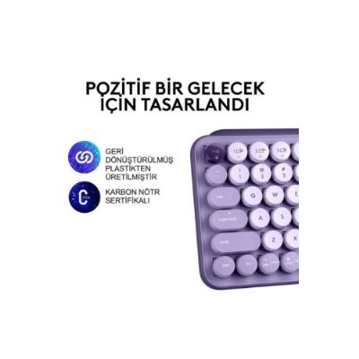 Logitech POP Keys 920-011527 Krem Mor TKL Kablosuz Mekanik Klavye Outlet