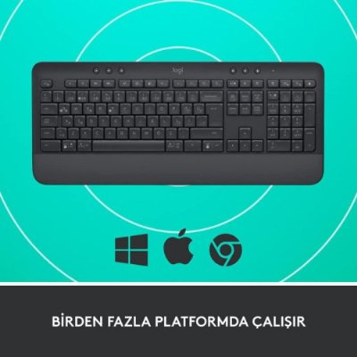 Logitech K650 Signature 920-010919 Siyah Q Kablosuz Klavye - Outlet
