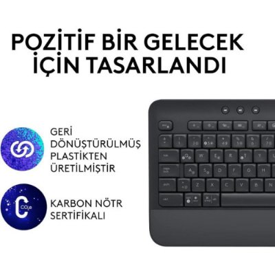 Logitech K650 Signature 920-010919 Siyah Q Kablosuz Klavye - Outlet