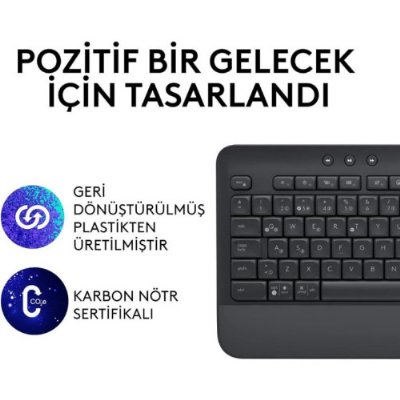 Logitech K650 Signature 920-010919 Siyah Q Kablosuz Klavye - Teşhir