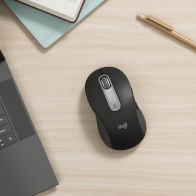 Logitech M650 Signature 910-006236 Siyah Sessiz Büyük Boy Sol El Optik Kablosuz Mouse Teşhir