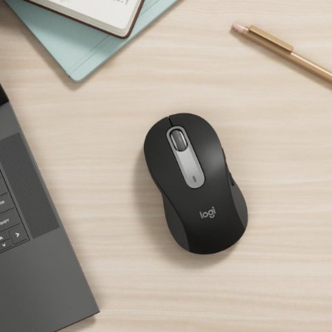 Logitech M650 Signature 910-006236 Siyah Sessiz Büyük Boy Sol El Optik Kablosuz Mouse Teşhir