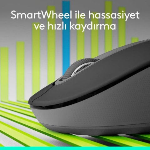 Logitech M650 Signature 910-006236 Siyah Sessiz Büyük Boy Sol El Optik Kablosuz Mouse Teşhir