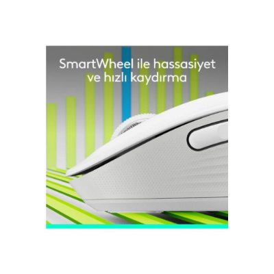Logitech M650 Signature 910-006255 Beyaz Sessiz Küçük Boy Sağ El Kablosuz Mouse
