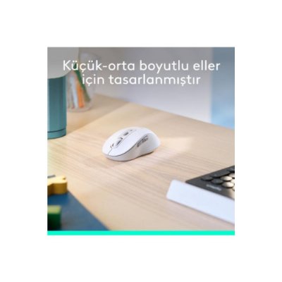 Logitech M650 Signature 910-006255 Beyaz Sessiz Küçük Boy Sağ El Kablosuz Mouse