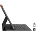 Logitech Slim Folio iPad 10.2 inç 7. ve 8. Nesil ile Uyumlu Klavyeli Kılıf Gri Teşhir