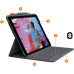 Logitech Slim Folio iPad 10.2 inç 7. ve 8. Nesil ile Uyumlu Klavyeli Kılıf Gri Teşhir