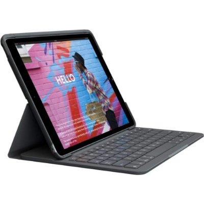 Logitech Slim Folio iPad 10.2 inç 7. ve 8. Nesil ile Uyumlu Klavyeli Kılıf Gri Teşhir