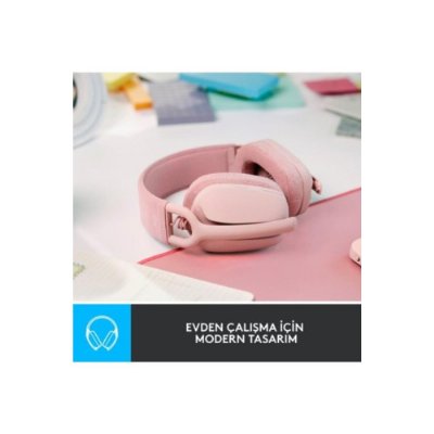 Logitech Zone Vibe 100 Bluetooth Çağrı Merkezi Kulaklığı Pembe Outlet