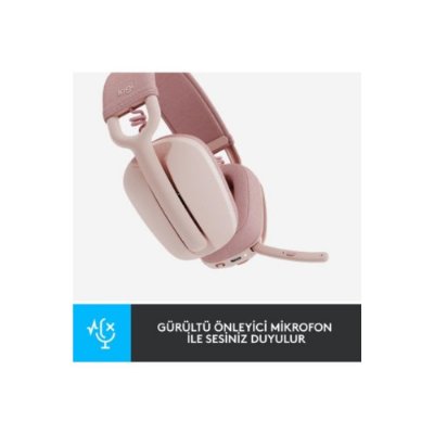 Logitech Zone Vibe 100 Bluetooth Çağrı Merkezi Kulaklığı Pembe Outlet