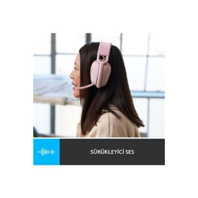 Logitech Zone Vibe 100 Bluetooth Çağrı Merkezi Kulaklığı Pembe Outlet
