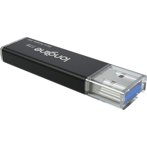 Longline Micro Portable 256GB Usb SSD Flash Bellek Siyah 550/500Mb/Sn Okuma Yazma - Outlet