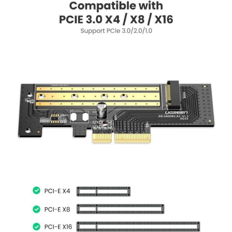 Ugreen PCIe 3.0 M.2 Nvme ve Ngff Okuyucu Adaptör Kartı Teşhir