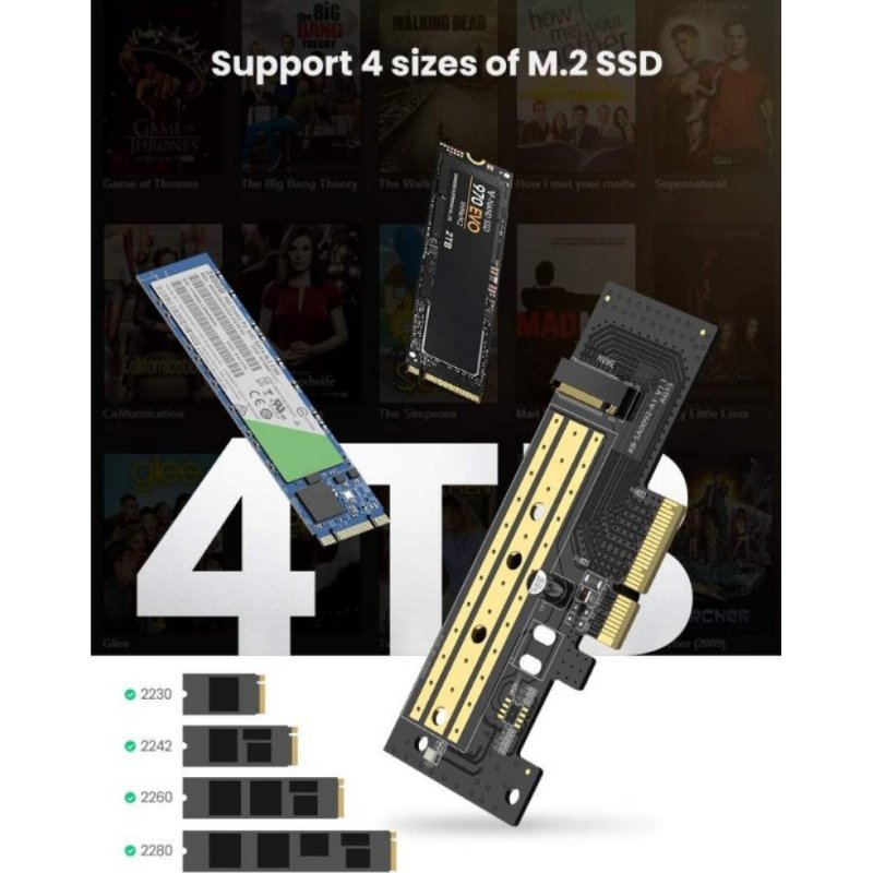 Ugreen PCIe 3.0 M.2 Nvme ve Ngff Okuyucu Adaptör Kartı Teşhir