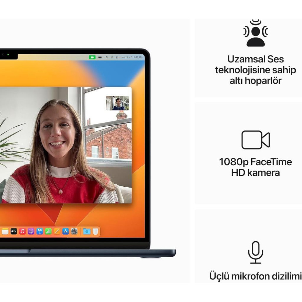 MacBook Air M2 8 GB 512 GB SSD 15.3" MQKX3TU/A Gece Yarısı Outlet (Açıklamayı Okuyunuz)