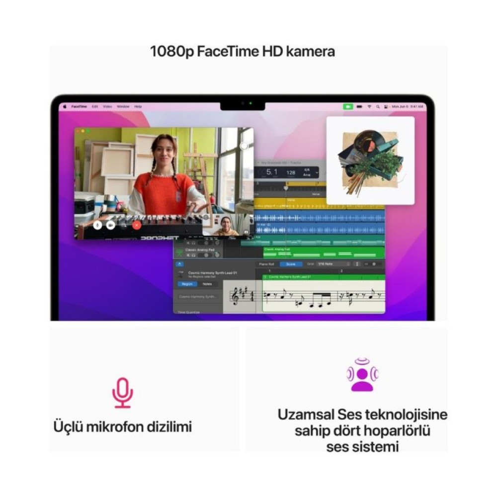 MacBook Air M2 16 GB 256 GB SSD 13.6" MC7W4TU/A Yıldız Işığı