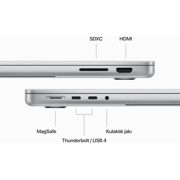 MacBook Pro M3 8 GB 512 GB SSD 14" MR7J3TU/A Gümüş Outlet (Açıklamayı Okuyunuz)