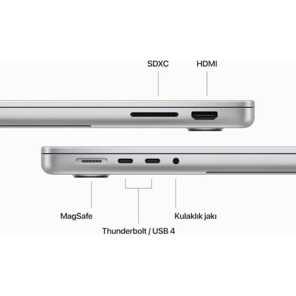 MacBook Pro M3 16 GB 1 TB SSD 14" MXE13TU/A Gümüş Outlet (Açıklamayı Okuyunuz)