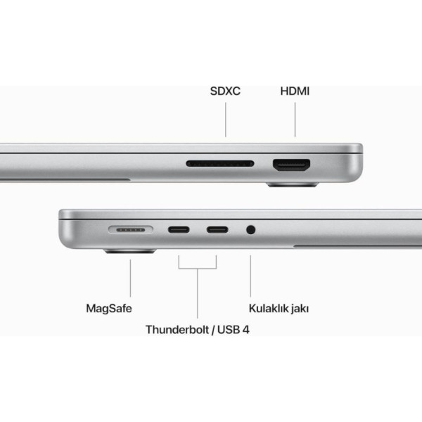 MacBook Pro M3 16 GB 1 TB SSD 14" MXE13TU/A Gümüş Outlet (Açıklamayı Okuyunuz)