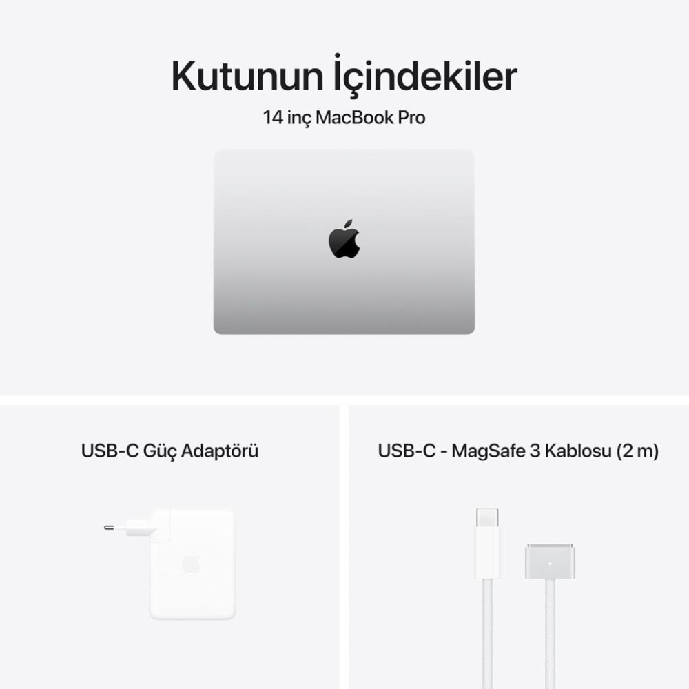 MacBook Pro M4 24 GB 1 TB SSD 14.2" MCX14TU/A Gümüş Outlet (Açıklamayı Okuyunuz)