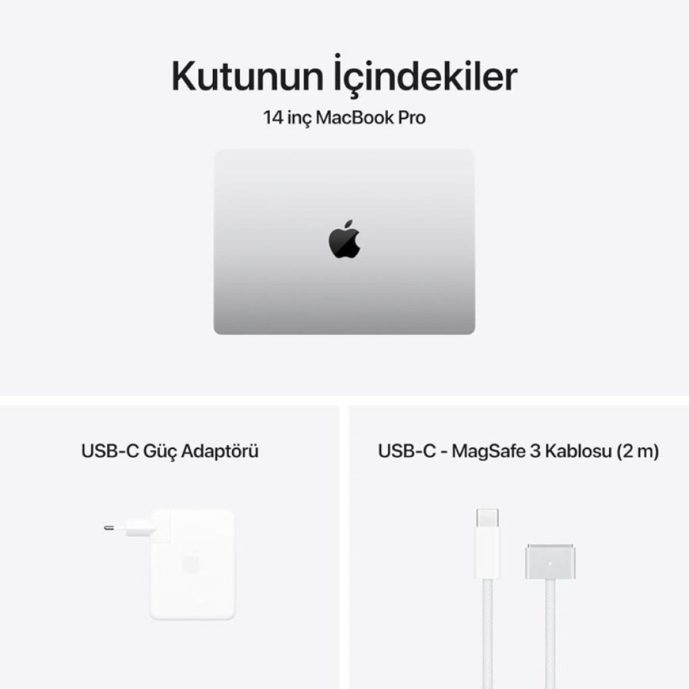 MacBook Pro M4 Max 36 GB 1 TB SSD 14.2" MX2G3TU/A Gümüş Outlet (Açıklamayı Okuyunuz)