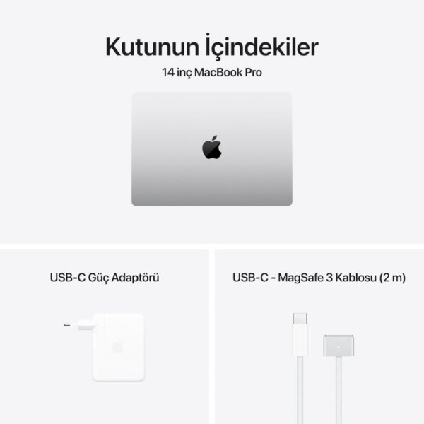 MacBook Pro M4 Max 36 GB 1 TB SSD 14.2" MX2G3TU/A Gümüş Outlet (Açıklamayı Okuyunuz)