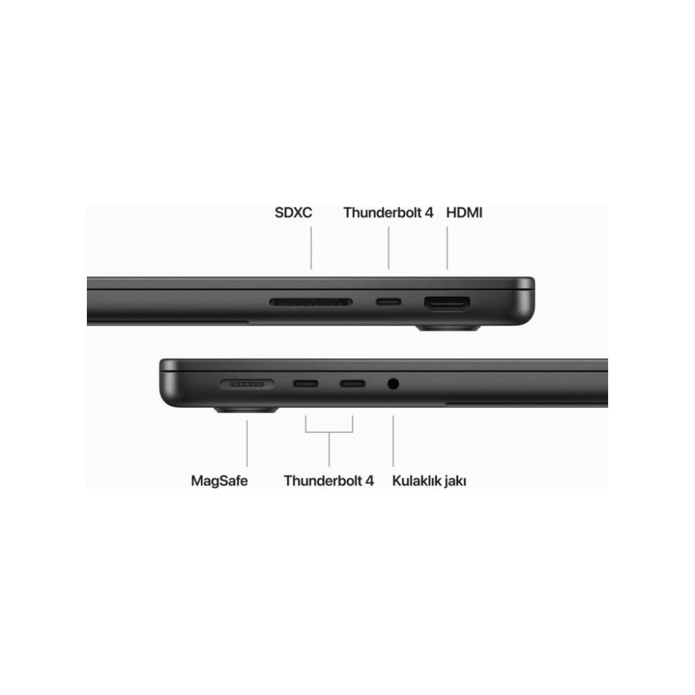 MacBook Pro M3 Pro 18 GB 1 TB 18C GPU 14" MRX43TU/A Uzay Siyahı Outlet (Açıklamayı Okuyunuz)