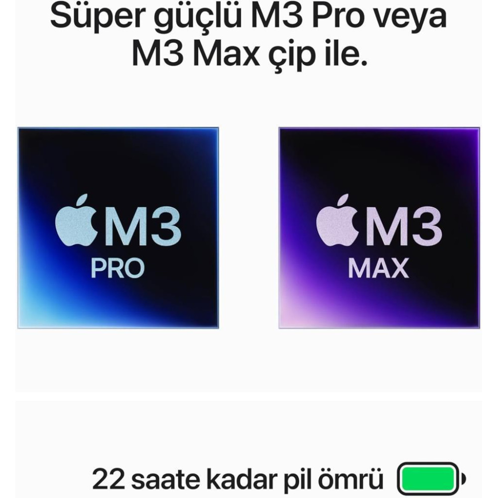MacBook Pro M3 Pro 36 GB 512 GB SSD 16.2" MRW63TU/A Gümüş Outlet (Açıklamayı Okuyunuz)