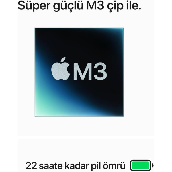 MacBook Pro M3 8 GB 512 GB SSD 14" MTL73TU/A Uzay Grisi Outlet (Açıklamayı Okuyunuz)