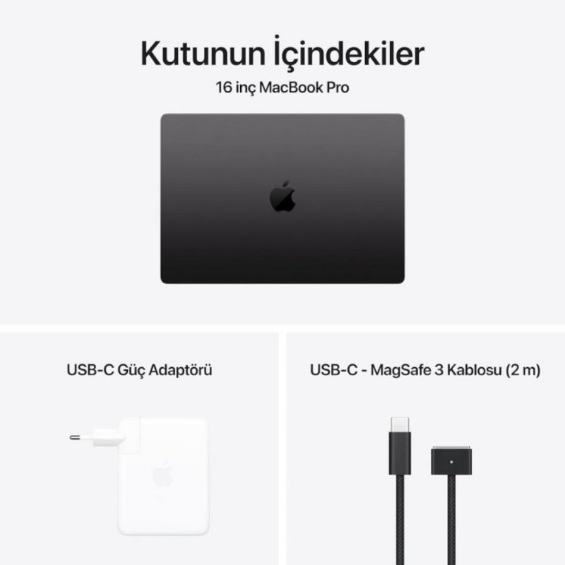 MacBook Pro M4 Pro 24 GB 512 GB SSD 16.2" MX2X3TU/A Uzay Siyahı