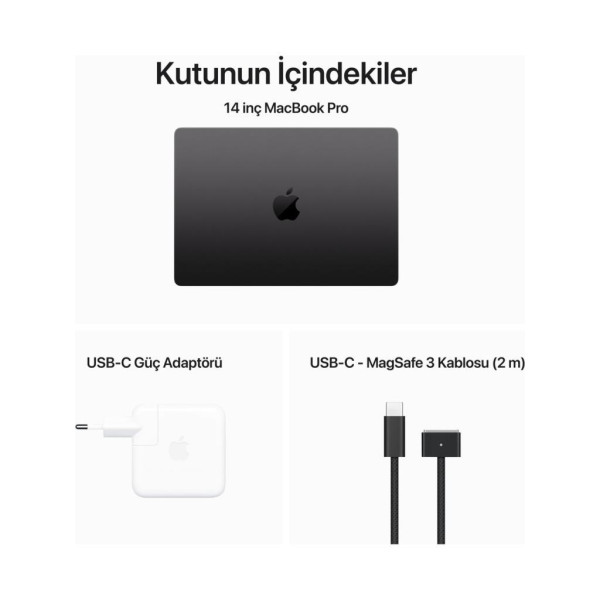 MacBook Pro M3 Max 36 GB 1 TB SSD 14" MRX53TU/A Uzay Siyahı Outlet (Açıklamayı Okuyunuz)
