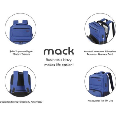 Mack Business X MCC-806 15.6" Laptop Sırt Çantası