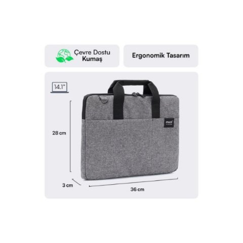 Mack City Fit Eco MCC-702 Gri 14.1" Laptop Çantası