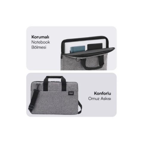 Mack City Fit Eco MCC-702 Gri 14.1" Laptop Çantası