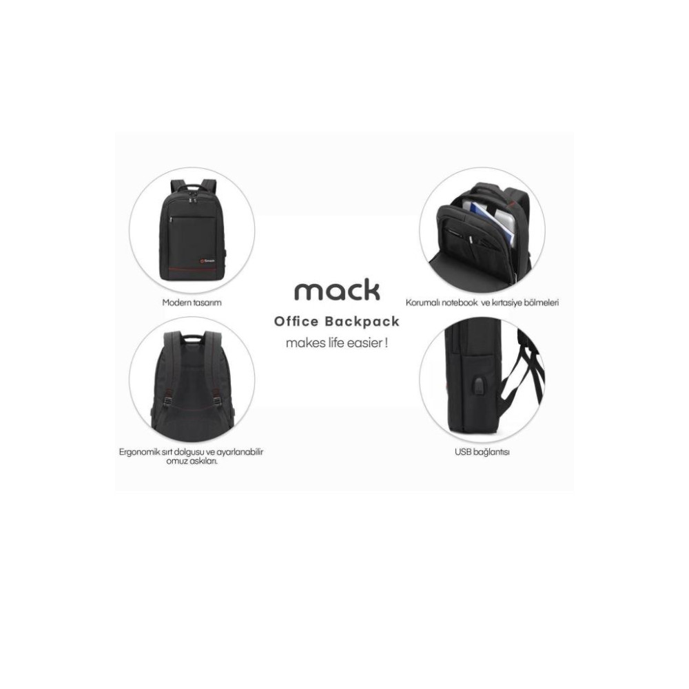 Mack Office MCC-007 17.3" Laptop Sırt Çantası