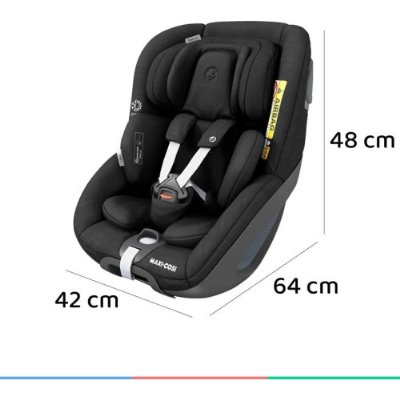 Maxi Cosi Pearl Adac'lı 0-18 Kg 360 Dönebilir Oto Koltuğu Authentic Black