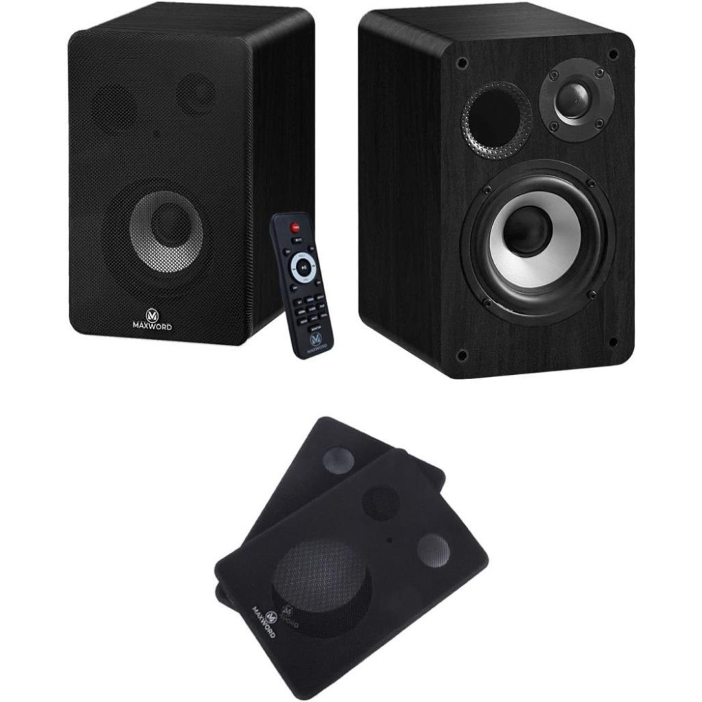 Maxword RM-400BK Aktif Stüdyo Referans Monitörü 4 İNÇ ÇİFT Bluetooth USB 140 Watt Teşhir