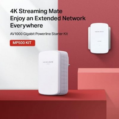 Mercusys MP500 KIT Powerline Adaptör Başlangıç Kiti AV1000