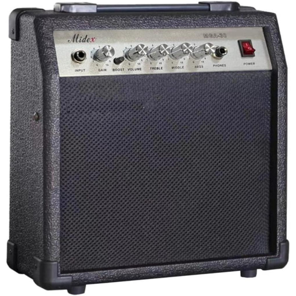 Midex MGA-30BK Elektro Gitar Amfisi 30 WATT Gain Özelliği Kulaklık Çıkışı